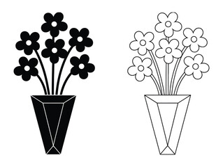Elegant floral arrangement in a modern vase is perfect for adding a touch of sophistication to any design project, creating a vibrant and inviting atmosphere with its delightful flower power