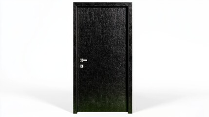 black metallic door element isolated, photo