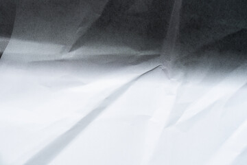 Photocopy black and white paper crumple or wrinkled  texture and background, close up