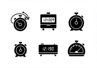 retro alarm clock icon