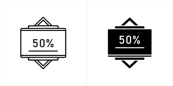 Fifty percent discount badge