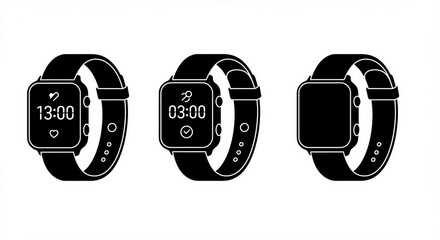 vector illustration of a wristwatch