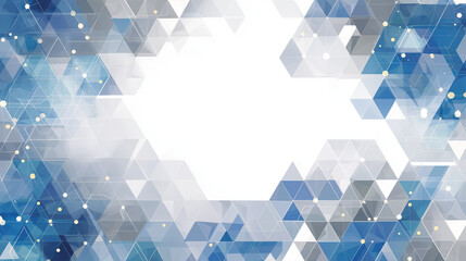 Geometric Abstraction: A captivating composition of interconnected shapes and textures, rendered in a palette of cool blues and greys. This artwork embodies the essence of modernity and design.