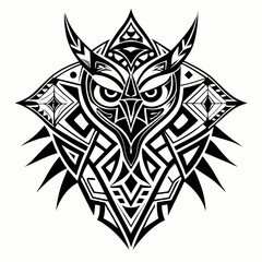 Tribal patterns vector clean black silhouette design white background