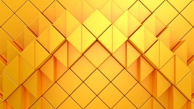 Triangles Form a Wave. Abstract motion, two color, 3d rendering, 4k resolution
