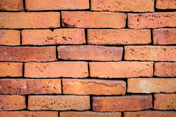 Background of brick wall texture. Red brick wall texture. Brick wall background.
