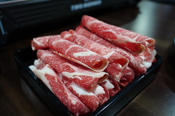 Thinly Sliced Raw Beef for Hot Pot or Shabu-Shabu