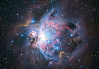 Celestial canvas of nebula splendors cosmic elegance interstellar cloud painting stellar ballet deep space imagery