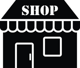 Minimalist Black and White Shop Icon Set, Vector Line Art Design, Modern Shop & Store Icons Collection, Clean Vector Outline Style