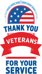 Thank You Veterans for Your Service Patriotic Poster Design