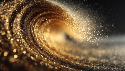 Golden Wave Abstract Background.