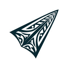 Teal Tribal Vector Illustration on White