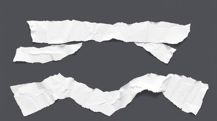 ripped element set of torn paper edges isolated with clipping path on background. torn paper texture, ripped of paper designs set  
