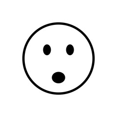 A surprised shock face emoji icon with wide eyes and open mouth, expressing astonishment or disbelief. Perfect for chat apps, stickers, UI design, and modern digital communication projects.