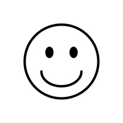 A happy smiley face emoji icon with cheerful expression and bright eyes, representing joy and positivity. Perfect for chat apps, stickers, UI design, and modern digital communication projects.