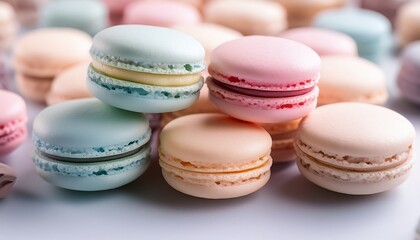 Macarons In Pastel Colors
