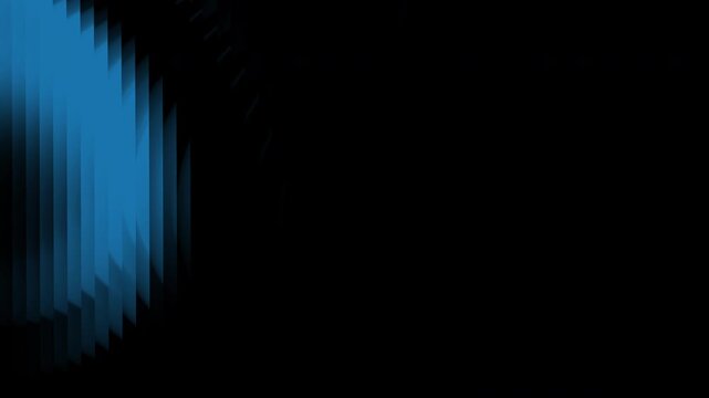 abstract dark blue of fractal glass effect background. Motion graphic of glass effect in dark background. 4k video.