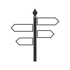 Signpost icon isolated on transparent background