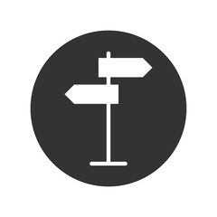 Road Signpost icon isolated on transparent background