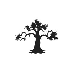 Forest tree silhouette