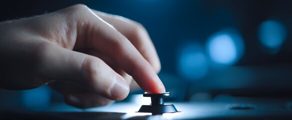 Teens finger trembles with excitement above game controller button in intense gameplay.