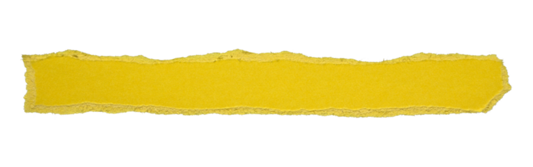 yellow torn or ripped paper isolated on transparent png background,yellow torn paper with rough edges, realistic torn paper edges,ripped paper frame mockup,torn paper background