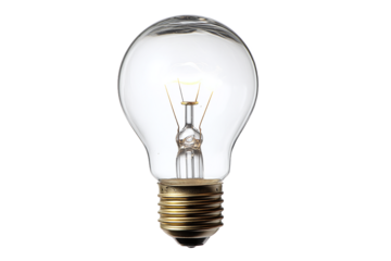 Clear light bulb, a symbol of innovation