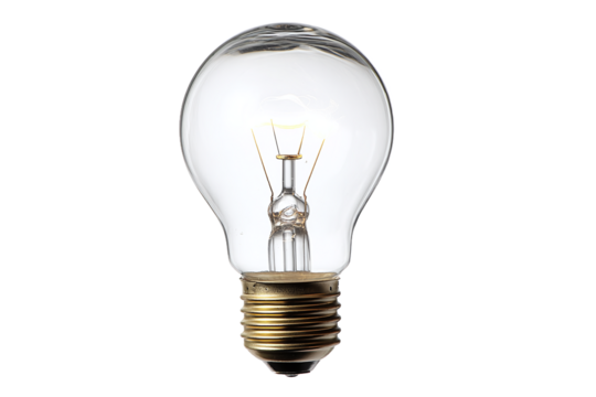 Clear light bulb, a symbol of innovation