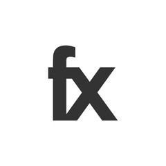 Obraz premium FX creative geometric initial based modern and minimal logo. Letter f x trendy fonts.