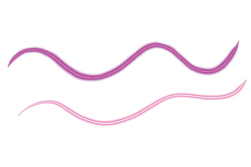 Two wavy lines simple vector illustration on white background design element for decoration