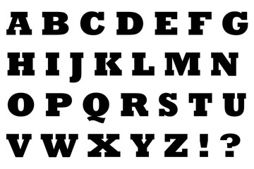 文字 3 アルファベット 大文字 黒