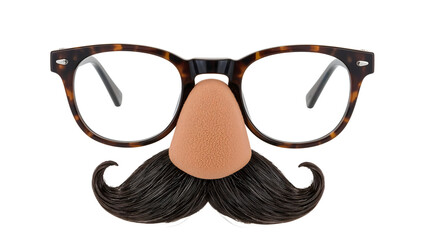 Funny disguise glasses with fake nose and moustache for costume parties, comedy, pranks, and humorous entertainment