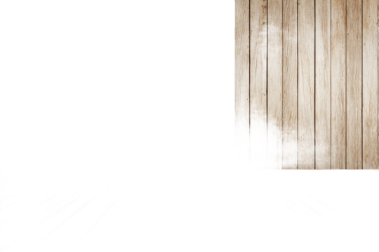 Wooden planks with a transparent background