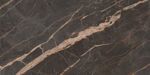 Brown polished marble with yellow veins. A deep stone color for your design