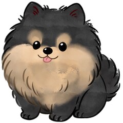 vector illustration of cartoon dog