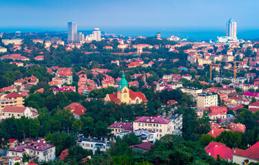Urban Environment of Jiangsu Road Christian Church, Qingdao, China