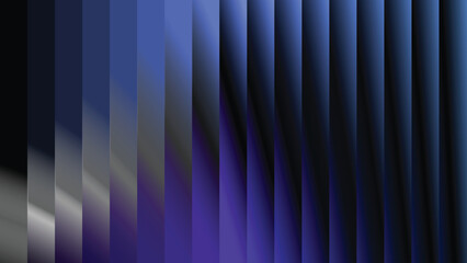 A modern abstract background with 3D vertical panels in cool blue, silver, and glowing purple tones.