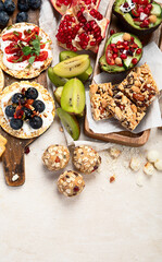 Healthy vegan dessert concept.