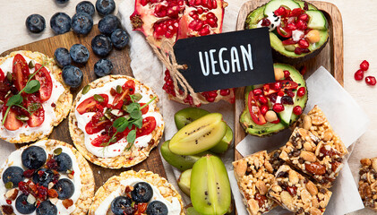 Healthy vegan dessert concept.