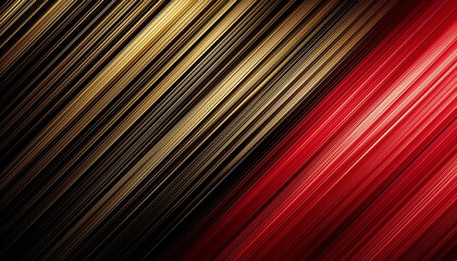 Abstract Red And Gold Diagonal Lines On Black Background