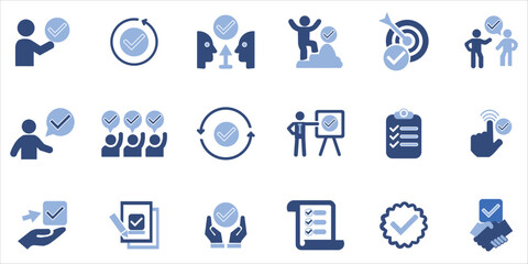 Basic RGBcheckmark icons set. check, accept, agree, complete, selected, approve and more. simple colored vector