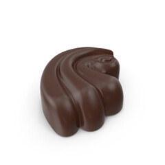 chocolate candy isolated on transparent background , 3D PNG