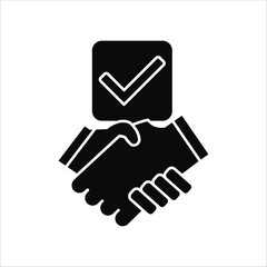 agreement icons. simple solid vector