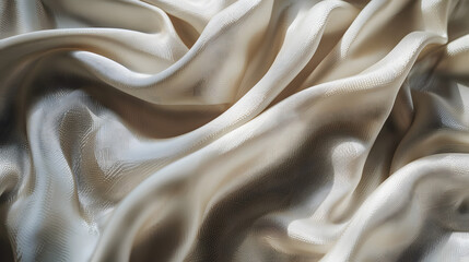 Creamy Silk Fabric Folds with Subtle Texture background
