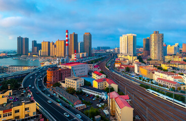 Urban Environment of Jiaoning Elevated Road, Qingdao, China