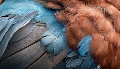 Fototapeta premium Close Up Of A Bird S Down Feathers
