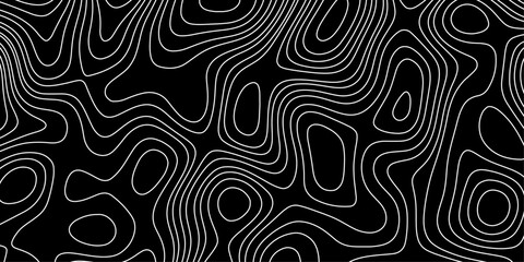 Obraz premium Topographic Background. Abstract wavy and curved lines background. Abstract geometric topographic contour map background Free Vector