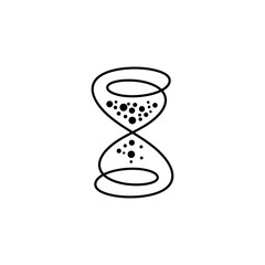 vintage hourglass minimal line design logo