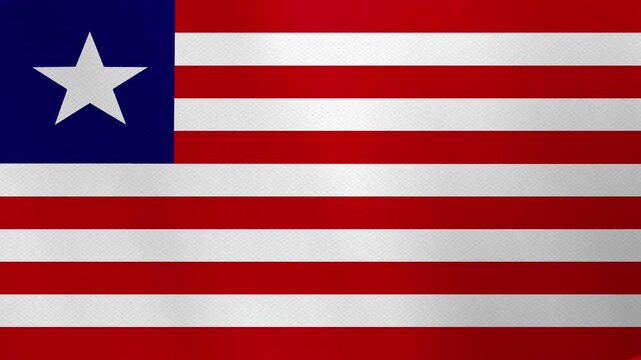 Flag of Liberia with red and white stripes and a white star on a blue field.