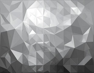 Fototapeta premium Abstract gray surface of polygonal shapes creating a complex, faceted texture